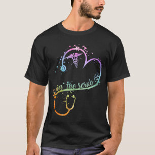 T-shirt Coeur vivant dans le stéthoscope de la vie du maq