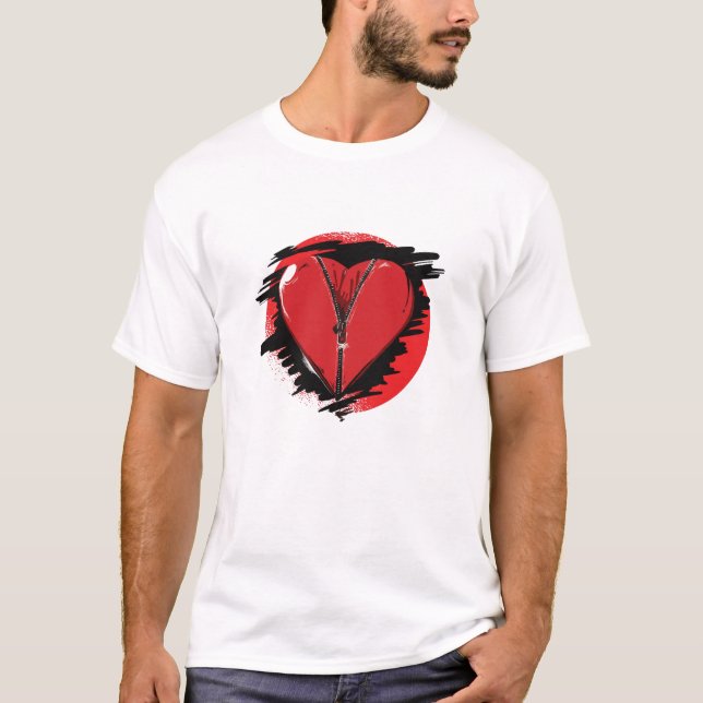 T-shirt Coeur Zipper (Devant)