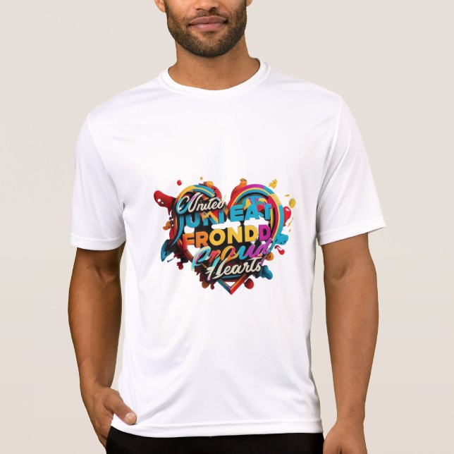 T-shirt "Coeurs alignés" (Devant)