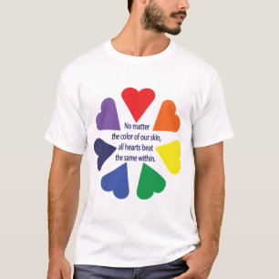 T-shirt Coeurs arc-en-ciel