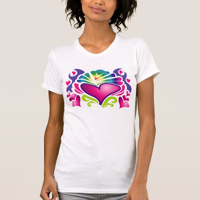 T-shirt Coeurs assez roses (Devant)