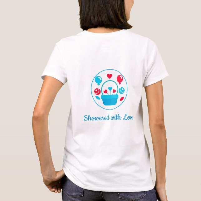 T-shirt Coeurs, ballons et corbeille cardiaque (Dos)