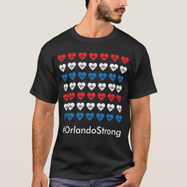 T-shirt Coeurs blancs de l'impulsion 49 forts d'Orlando et (Devant)