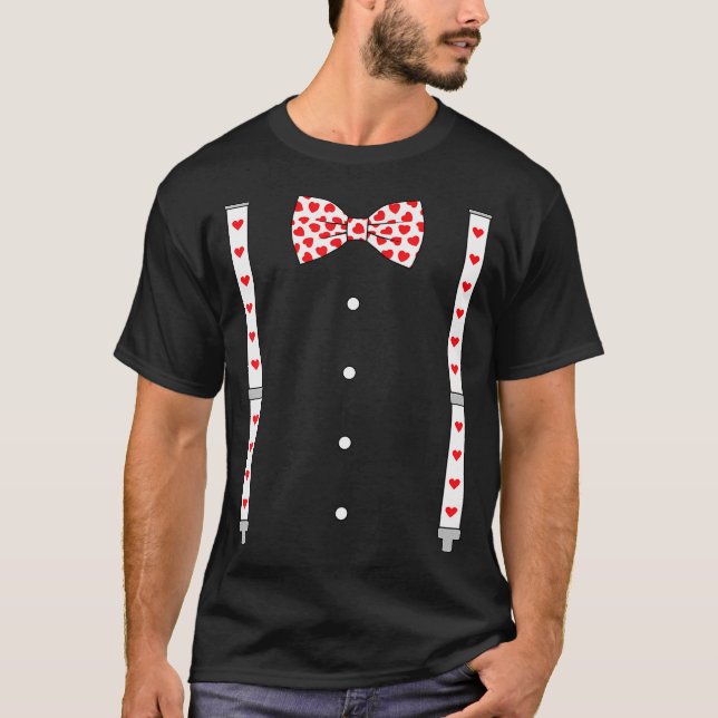T-shirt Coeurs Bow Cravates Suspendants Costumes Saint-Val (Devant)
