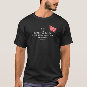 T-shirt Coeurs de citation de bière drôle
