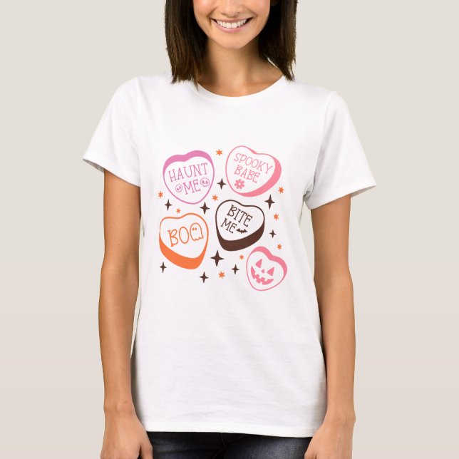 T-shirt Coeurs de conversation éffrayante et amusante Hall (Devant)