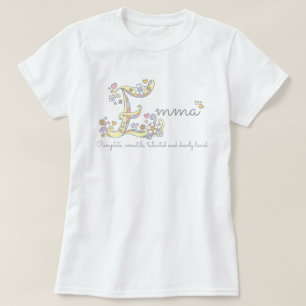 T-shirt Coeurs de signification nommés de monogramme des