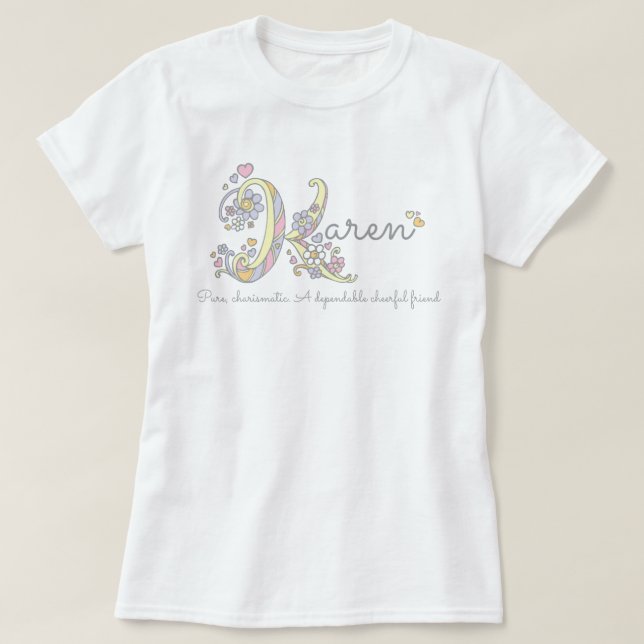 T-shirt Coeurs de signification nommés de monogramme des (Design devant)