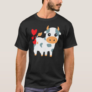 T-shirt Coeurs de vache Funny mignon Valentines Day