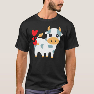 T-shirt Cœurs de vache Mignon Saint-Valentin
