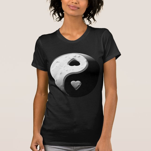 T-shirt Coeurs de Yin Yang (Devant)