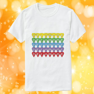 T-shirt Coeurs Delaware Colorful Arc-en-ciel