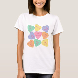 T-shirt Coeurs drôles de conversation de Saint-Valentin