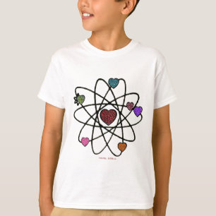 T-shirt Coeurs Empreintes de léopard de Valentine atomique