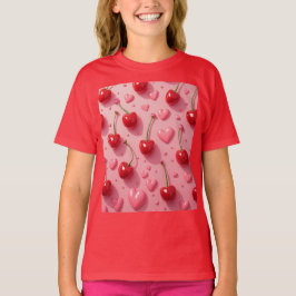 T-shirt Coeurs et cerises valentines