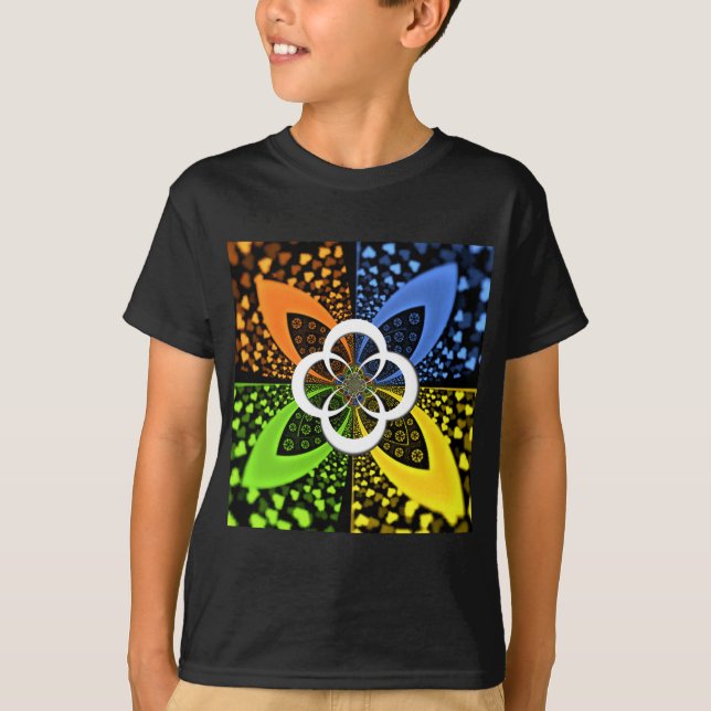T-shirt Coeurs Iridescente Polka sans soudure Point Art Ab (Devant)