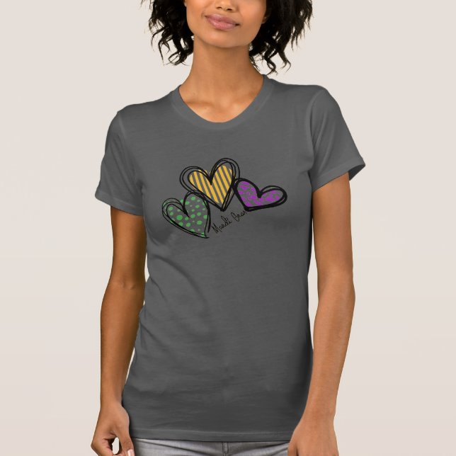 T-shirt Coeurs Mardi Gras (Devant)