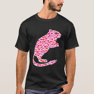 T-shirt Coeurs mignons Gerbil Funny Animaux Valentines