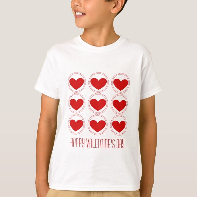 T-shirt Coeurs moeurs Saint Valentin fille's Tee, rouge (Devant)