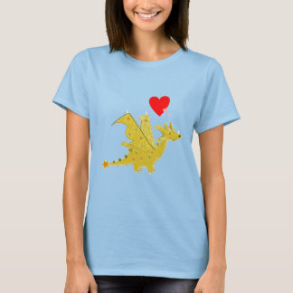 T-shirt Coeurs oranges mignons de dragon