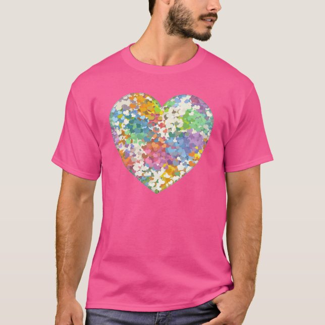 T-shirt Coeurs Pastel Confetti (Devant)