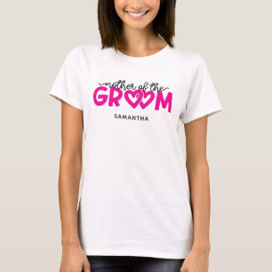 T-shirt Cœurs Rose Chaud, Belle-Mère du Marié