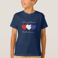 Coeurs rouge blanc et bleu