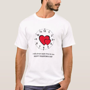T-shirt Cœurs rouges   PRENEZ TOUJOURS DU TEMPS POUR VOUS 