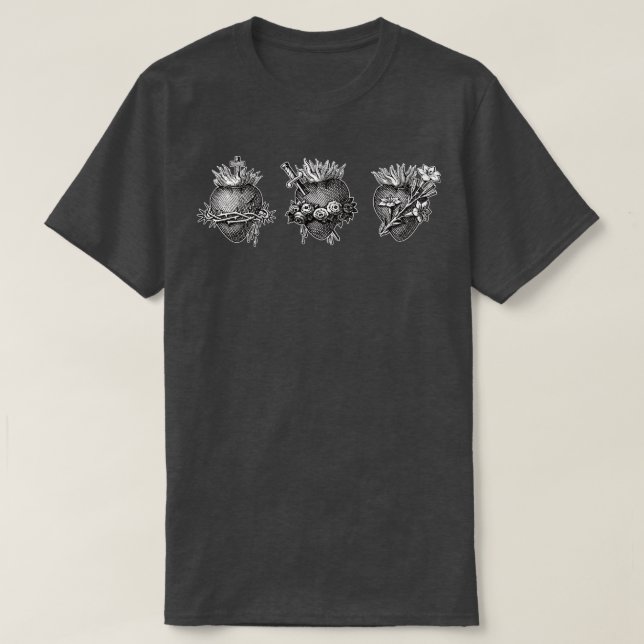 T-shirt Coeurs sacrés de la Sainte Famille 1  (Design devant)