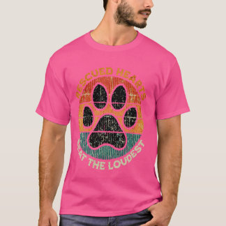T-shirt Coeurs secourus Battre Le Chien Paw Le Plus Bruyan