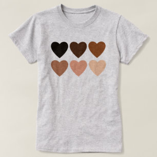 T-shirt Coeurs squelettiques anti-racisme