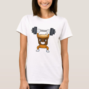 T-shirt Coffee at Strength entraînement avec Barbell