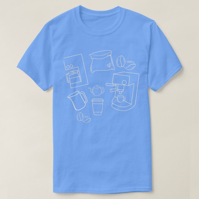 T-shirt Coffee Beans Coffee Elements Coffee Lover Graphism (Design devant)