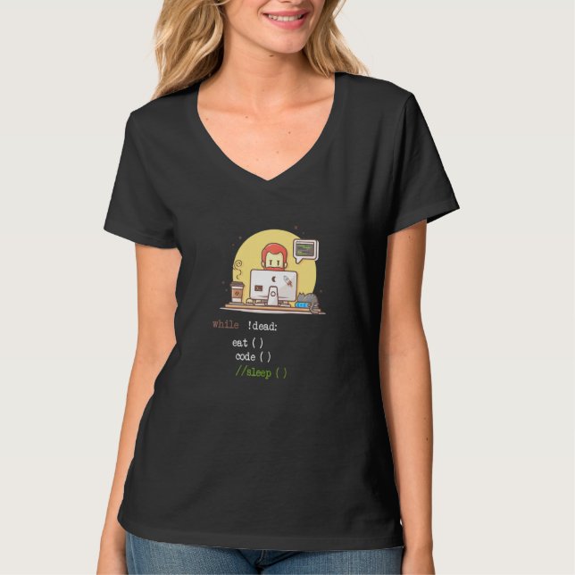 T-shirt Coffee Cat It Programme Code Programmeur Coder Com (Devant)