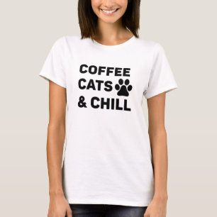 T-shirt Coffee Cats et Chill