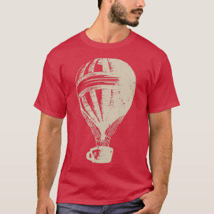 T-shirt Coffee Hot Air Baloon Vintage Coffee Adventure