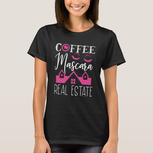 T-shirt Coffee Mascara Réalisateur immobilier (Devant)