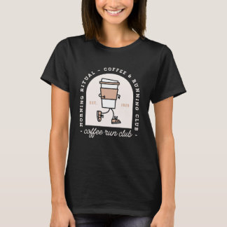 T-shirt Coffee run club brunch running group girls squad