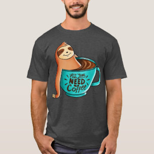 T-shirt Coffee Sloth