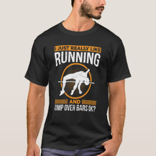 T-shirt Coffre À Poteaux Pour Athlétisme Bar High Jumper T