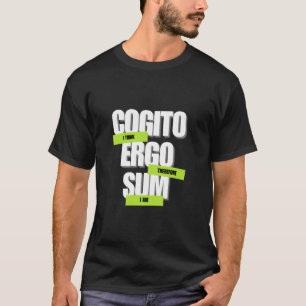 T-shirt Cogito Ergo Sum Dark Academia Classique Littéraire