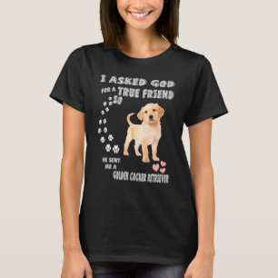 T-shirt Cogol Chien Maman Papa Costume mignon Cocker en or