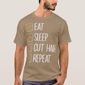 T-shirt Coiffeur Barbier Coupe de cheveux Ciseaux de cheve