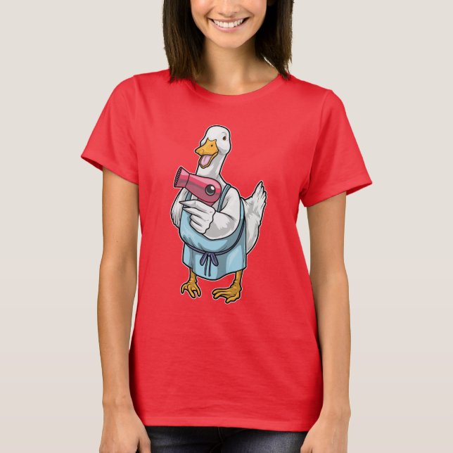 T-shirt Coiffeur de canard Sèche-cheveux (Devant)