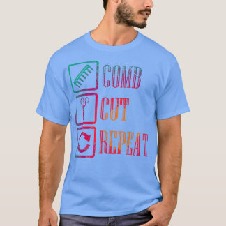 T-shirt Coiffeur de coiffure amour et moustache cheveux am