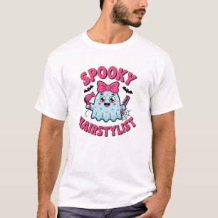 T-shirt Coiffeur Fantôme Mignon Drôle Halloween