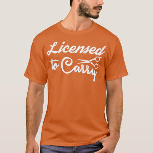 T-shirt Coiffeuse Autorisée À Transporter Des Ciseaux Salo