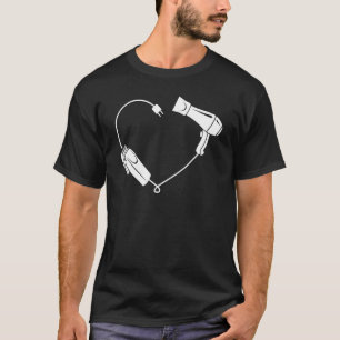 T-shirt Coiffeuse Fournitures en coiffeur Coiffeuse Ciseau
