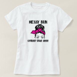 T-Shirt Coiffure Bun Messy