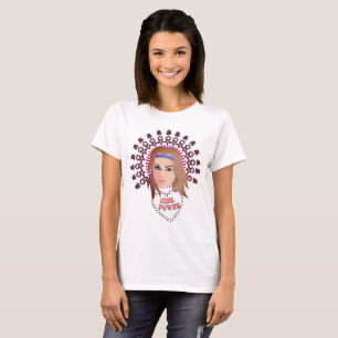 T-shirt Coiffure florale Girl Power